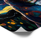 ボクサードッグパピースターリーナイトバンゴッホスタイルポスター ポスター (角)