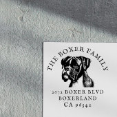 ボクサードッグファミリー名差出人住所 ラバースタンプ