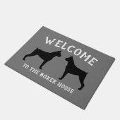 ボクサードッグブリードシルエットカスタム ドアマット (アングル)