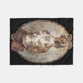 ボクサードッグボクシングおもしろいボクサーアートボックスク男性へラブ フリースブランケット (正面(横))