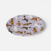 ボクサードッグボーンズアンドポーズ紙プレート ペーパープレート (アングル)