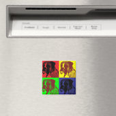 ボクサードッグポップ・アートのアートスタイル マグネット (インサイチュ (食洗機))