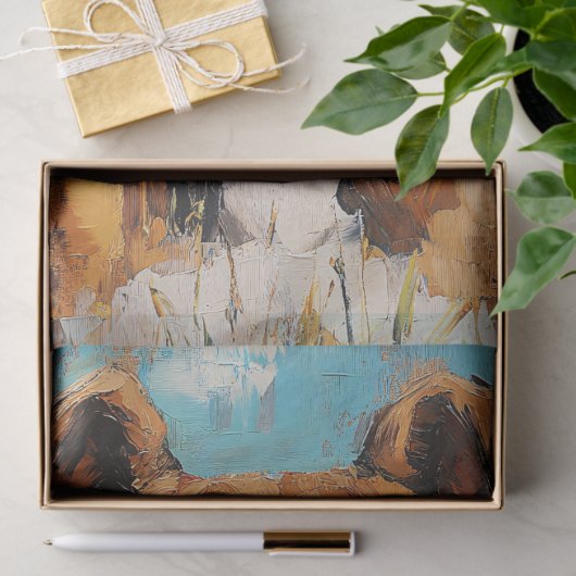 ボクサードッグポートレートデジタルオイルペインティングデコップページ 薄葉紙 (ギフト)