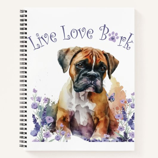 ボクサードッグママフローラ ノートブック (正面)