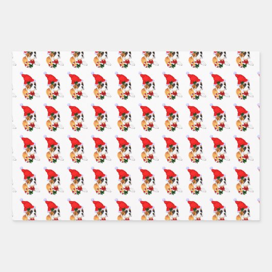 ボクサードッグメリークリスマス ラッピングペーパーシート (正面3)