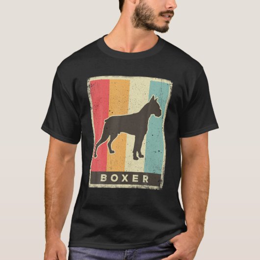 ボクサードッグレトロヴィンテージ Tシャツ (正面)