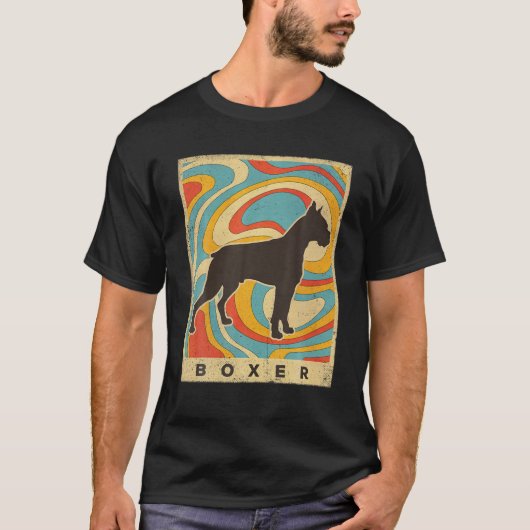 ボクサードッグレトロヴィンテージ Tシャツ (正面)