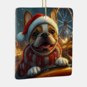 ボクサードッグローラーコースタークリスマス セラミックオーナメント (右)