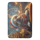 ボクサードッグローラーコースタークリスマス バスマット (正面縦)