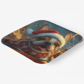 ボクサードッグローラーコースタークリスマス ペーパープレート (傾斜あり)