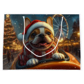ボクサードッグローラーコースタークリスマス ラージペーパーバッグ (正面)