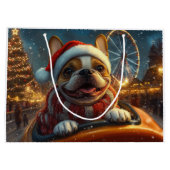 ボクサードッグローラーコースタークリスマス ラージペーパーバッグ (裏面)