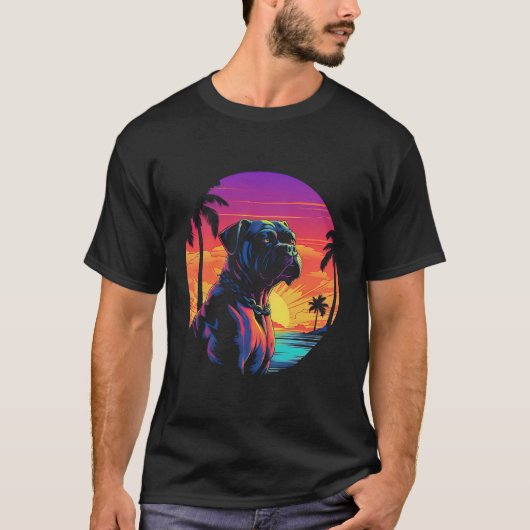 ボクサードッグヴィンテージスタイル Tシャツ (正面)