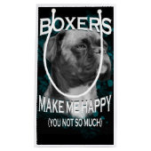 ボクサードッグ動物愛好家アート文字 スモールペーパーバッグ (正面)
