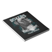 ボクサードッグ動物愛好家アート文字 ノートパッド (アングル)