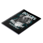 ボクサードッグ動物愛好家アート文字 ノートブック (左側)