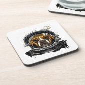 ボクサードッグ宇宙飛行士宇宙探査天文学 コースター (左側)