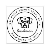 ボクサードッグ差出人住所スタンプ自己インキング セルフインキングスタンプ (デザイン)