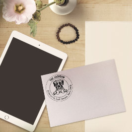 ボクサードッグ差出人住所ファミリー ラバースタンプ