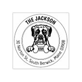 ボクサードッグ差出人住所ファミリー ラバースタンプ (インプリント)