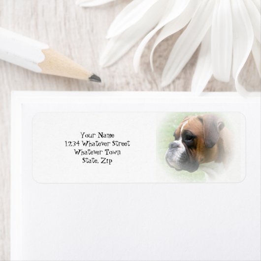 ボクサードッグ差出人住所ラベル ラベル (インサイチュ)