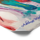 ボクサードッグ抽象芸術ポスター ポスター (角)