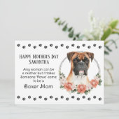 ボクサードッグ母花模様母の日の詩 シーズンカード (スタンド正面)