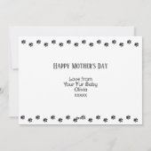 ボクサードッグ母花模様母の日の詩 シーズンカード (裏面)