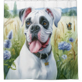 ボクサードッグ美しい シャワーカーテン (正面)