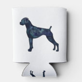 ボクサードッグ自然耳ブラックウォーター色シルエット 缶クーラー (裏面)