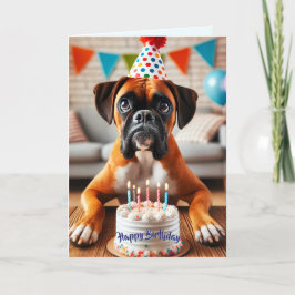 ボクサードッグ誕生日おもしろい シーズンカード