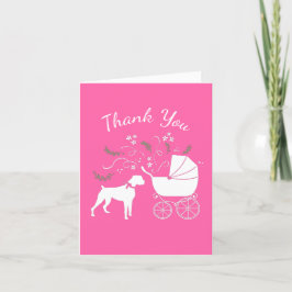 ボクサードッグ赤ちゃんシャワーパピー サンキューカード