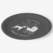 ボクサードッグ赤ちゃんシャワーパピー ペーパープレート (アングル)