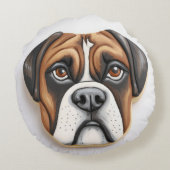 ボクサードッグ3D インスパイア ラウンドクッション (裏面)