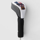 ボクサードッグ7月4日 ゴルフヘッドカバー (アングル)