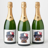 ボクサードッグ7月4日 スパークリングワインラベル (ボトル)