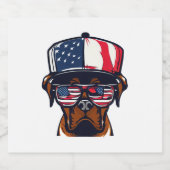 ボクサードッグ7月4日 スパークリングワインラベル (シングルラベル)