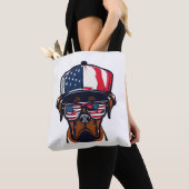 ボクサードッグ7月4日 トートバッグ (クローズアップ)