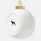 ボクサードッグ – ハロウィンムーンシルエットクラシックT-Sh セラミックボールオーナメント (右)