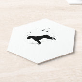 ボクサードッグ – ハロウィンムーンシルエットクラシックT-Sh ペーパーコースター (アングル)