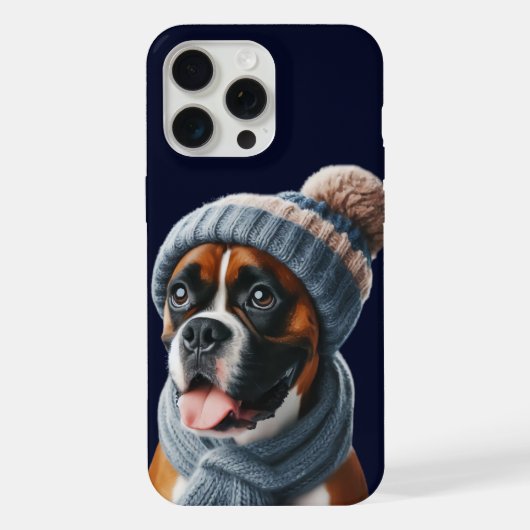 ボクサードッグ 冷たい鼻とあたたかい抱擁 iPhoneケース (裏面)