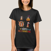 ボクサードッグHappy Hallothanksmasハロウィンサンクスギフ Tシャツ (正面)