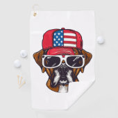 ボクサードッグUSA ゴルフタオル (インサイチュ)
