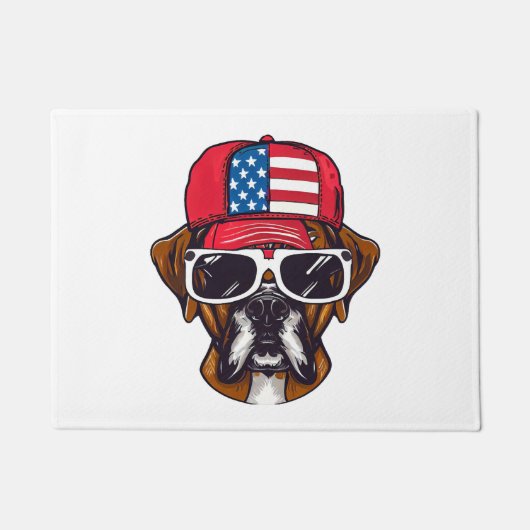 ボクサードッグUSA ドアマット (正面)
