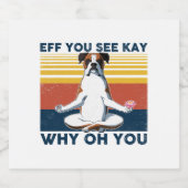 ボクサードッグYoga Lotus Eff Kay見る理由ああ ビールラベル (シングルラベル)