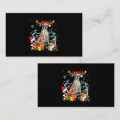 ボクサードトインデナークリスマスツリーライトパジャマXm 名刺 (正面/裏面)