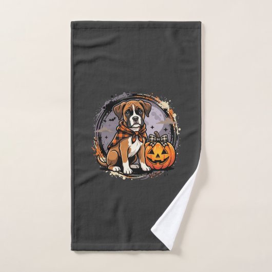 ボクサーハロウィンパンプキンサブリメーション ハンドタオル (ハンドタオル)