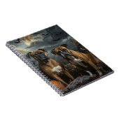 ボクサーハロウィーンの夜の犬の喜び ノートブック (右側)