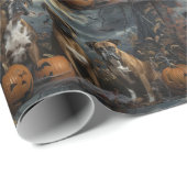 ボクサーハロウィーンの夜の犬の喜び ラッピングペーパー (ロールコーナー)