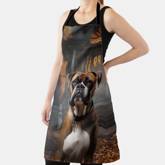 ボクサーハロウィーン怖い エプロン (インサイチュ)